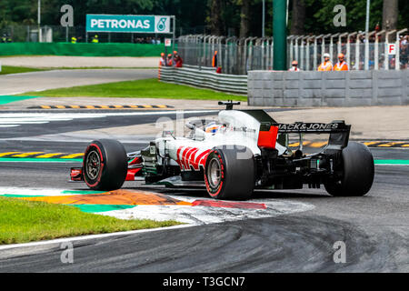 Monza/Italie - # 8 Romain Grosjean à la Roggia chicane pendant le GP Italien Banque D'Images