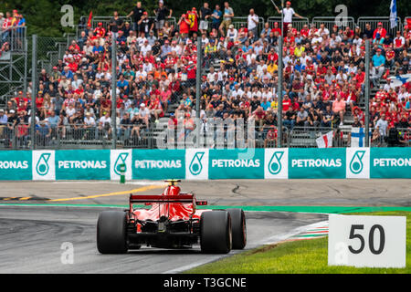 Monza/Italie - # 7 Kimi Räikkönen (Ferrari) à la Roggia chicane pendant le GP Italien Banque D'Images