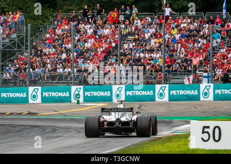 Monza/Italie - # 8 Romain Grosjean à la Roggia chicane pendant le GP Italien Banque D'Images