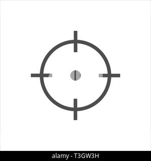 Arc, centre, mise au point, l'icône cible. Illustration vectorielle, modèle plat. Illustration de Vecteur