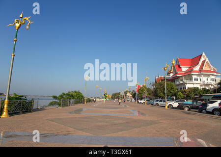 NONG Khai en Thaïlande , le 27 janvier 2019, Nong Khai - Promenade le long du Mékong, en Thaïlande, en Asie. Banque D'Images