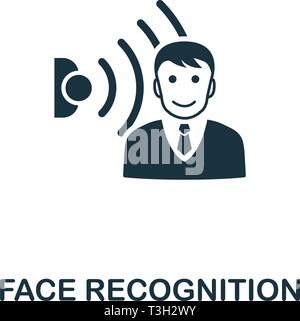 L'icône de la reconnaissance des visages. L'élément créatif de design smart home icons collection. La reconnaissance du visage parfait de Pixel pour l'icône web design, applications, logiciels, p Illustration de Vecteur