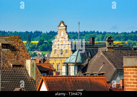 Vue sur les toits de la vieille ville de Constance au bord du lac de Constance, Allemagne, Europe. Banque D'Images