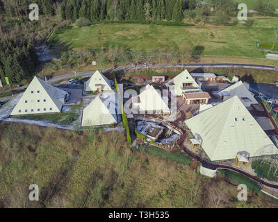 Vue aérienne de la pyramide park à Attendorn Banque D'Images