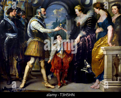L'envoi de la Régence - La Marie de Médicis 1622-1624 Cycle de Peter Paul Rubens commandé par la reine Marie de Médicis, veuve du Roi Henri IV de France, pour le Palais du Luxembourg à Paris, Banque D'Images
