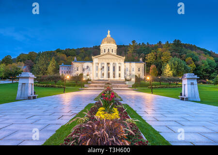 Le Vermont State House à Montpelier, Vermont, USA dans l'après-midi. Banque D'Images