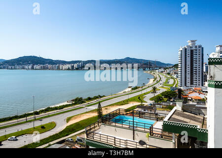 Beira Mar Avenue Continental. Florianopolis, Santa Catarina, Brésil. Banque D'Images