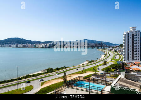 Beira Mar Avenue Continental. Florianopolis, Santa Catarina, Brésil. Banque D'Images