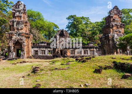 Prasat Suor Prat (12 tours), Angkor Thom, Siem Reap, Cambodge Banque D'Images