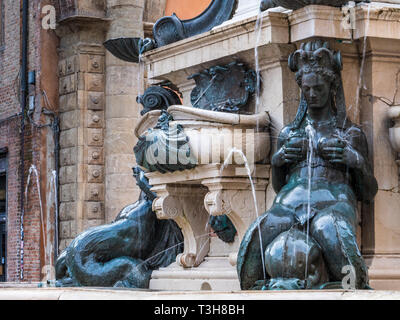 Fontaine de Neptune Fontaine de Neptune, une monumentale fontaine civique situé sur la Piazza del Nettuno près de la Piazza Maggiore. Créé 1565 par Giambologna Banque D'Images