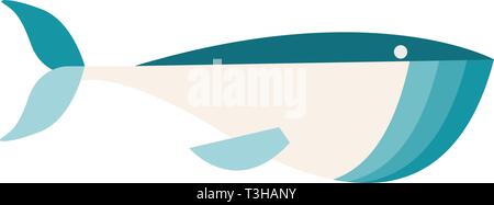 Illustration vectorielle simple avec baleine. Illustration de Vecteur