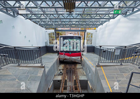 Le mont Fløyen funiculaire Bergen Norvège Banque D'Images