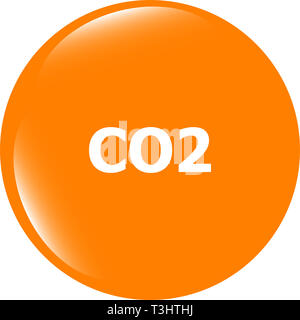 Le dioxyde de carbone, l'icône de l'application web bouton web Banque D'Images