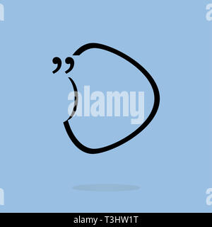 Pour bien marquer Bulle. Icône de signe de devis. Résumé fond. Banque D'Images