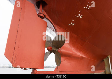 Hélice de bateau de pêche Banque D'Images