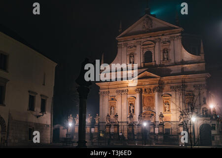 Evangelical-Augsburg église Saint Martin à Cracovie, Pologne, luthérienne temple - monument historique monumentale Banque D'Images