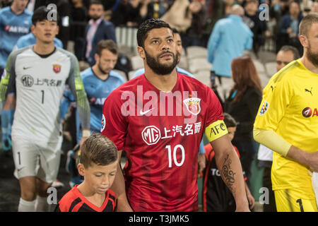Kogarah, Australie. 10 avr, 2019. Kogarah, Australie. 10 avr 2019. Hulk mène Shanghai EPOP au cours de l'AFC Champions League match Groupe H FC entre Sydney et Shanghai EPOP à Stade du Jubilé, Kogarah, Australie, le 10 avril 2019. Photo de Peter Dovgan. Usage éditorial uniquement, licence requise pour un usage commercial. Aucune utilisation de pari, de jeux ou d'un seul club/ligue/dvd publications. Credit : UK Sports Photos Ltd/Alamy Live News Crédit : UK Sports Photos Ltd/Alamy Live News Banque D'Images
