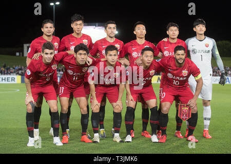 Kogarah, Australie. 10 avr, 2019. Kogarah, Australie. 10 avr 2019. Au cours de l'équipe de Shanghai EPOP Ligue des Champions Groupe H match entre FC Sydney et Shanghai EPOP au stade du Jubilé, Kogarah, Australie, le 10 avril 2019. Photo de Peter Dovgan. Usage éditorial uniquement, licence requise pour un usage commercial. Aucune utilisation de pari, de jeux ou d'un seul club/ligue/dvd publications. Credit : UK Sports Photos Ltd/Alamy Live News Crédit : UK Sports Photos Ltd/Alamy Live News Banque D'Images