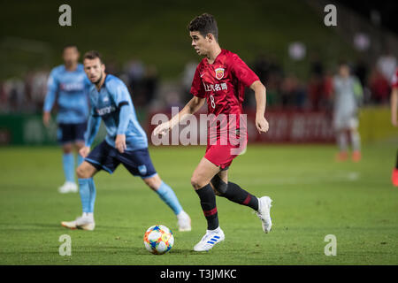 Kogarah, Australie. 10 avr, 2019. Kogarah, Australie. 10 avr 2019. Oscar de l'EPOP Shanghai au cours de la Ligue des Champions Groupe H match entre FC Sydney et Shanghai EPOP au stade du Jubilé, Kogarah, Australie, le 10 avril 2019. Photo de Peter Dovgan. Usage éditorial uniquement, licence requise pour un usage commercial. Aucune utilisation de pari, de jeux ou d'un seul club/ligue/dvd publications. Credit : UK Sports Photos Ltd/Alamy Live News Crédit : UK Sports Photos Ltd/Alamy Live News Banque D'Images