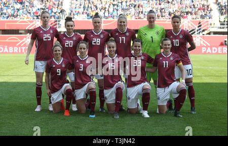 Paderborn, Allemagne. 09 avr, 2019. firo : 09.04.2019, Football, 2018/2019, Landerrspiel jeu Test Mesdames Femmes Allemagne - Japon Teamfoto, Teamfoto, Allemagne | Conditions de crédit dans le monde entier : dpa/Alamy Live News Banque D'Images