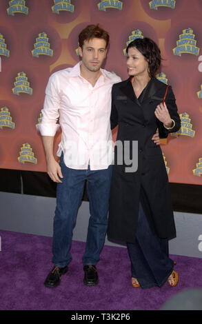 LOS ANGELES, CA. 01 juin 2002 : l'Acteur Ben Affleck et l'actrice Bridget Moynahan au MTV Movie Awards à Los Angeles. © Paul Smith / Featureflash Banque D'Images