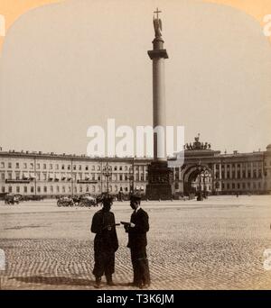 Monument à Alexandre I., l'Arc de Triomphe, et le bâtiment, Staab Saint-Pétersbourg, Russie', 1897. Organisateur : Underwood & Underwood. Banque D'Images