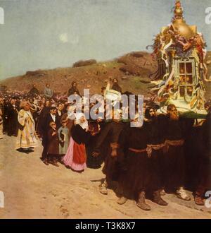 'Procession dans le Province de Koursk', 1880-1883, (1965). Organisateur : il'ya Repin. Banque D'Images