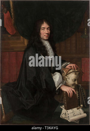 Portrait de Charles Perrault (1628-1703). Organisateur : Le Brun, Charles (1619-1690). Banque D'Images