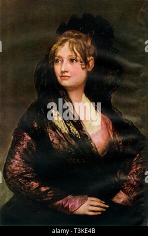 'Dona Isabel Cobos De Porcel', c1805, (1946). Organisateur : Francisco Goya. Banque D'Images
