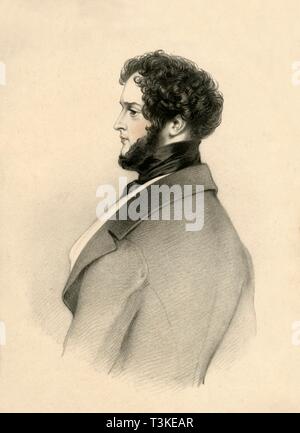 'Alfred D'Orsay', 1833. Créateur : Richard James Lane. Banque D'Images