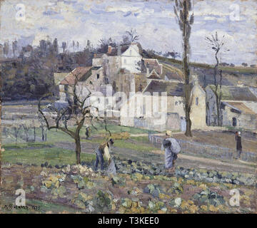 Camille PISSARRO (1830 - 1903) près du village cabbage patch 1875 Banque D'Images