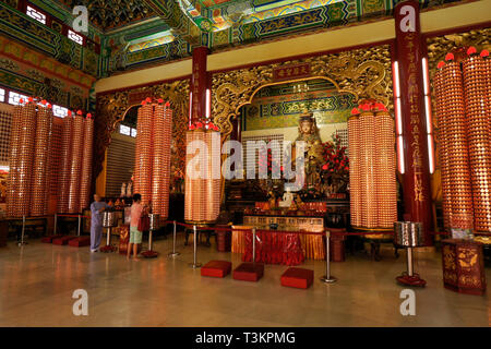 Autel de Thean Hou Buddhist Temple (Temple de la Déesse du Ciel), dédié à la déesse Tian Hou, Kuala Lumpur, Malaisie Banque D'Images