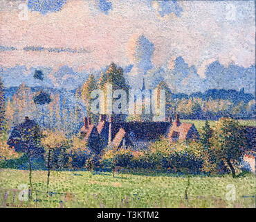 Camille PISSARRO (1830 - 1903) Paysage d'Eragny - Collection Privée 1886 Banque D'Images