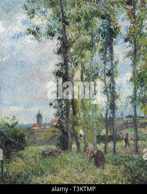 Camille PISSARRO (1830 - 1903) Paysage Pontoise - Collection Privée 1879 Banque D'Images