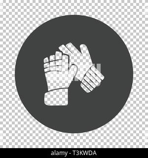 Gants de gardien de football icône. Soustraire le design stencil sur grille de transparence. Vector illustration. Illustration de Vecteur