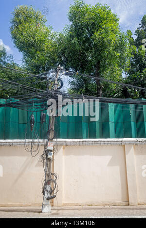 Murs et avant dans des œuvres de Palais Royal de Phnom Penh. Banque D'Images