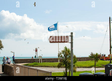 Courtown, Irlande - 23 août 2017. Célèbre station balnéaire avec une plage pavillon bleu dans le comté de Wexford, Irlande Banque D'Images