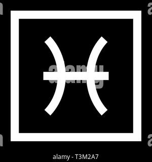 Illustration de poissons signe du zodiaque sur fond sombre Illustration de Vecteur