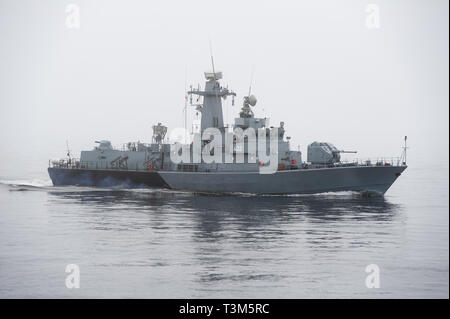 Orkan polonais d'attaque rapide de classe ORP Piorun artisanat (422) dans la région de Gdynia, Pologne. 28 mars 2019 © Wojciech Strozyk / Alamy Stock Photo Banque D'Images