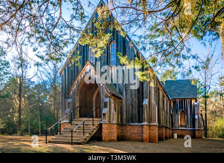 L'Église Saint Luc est représenté, le 7 février 2015, à l'ancienne Cahawba Parc archéologique d'Orville, Alabama. Banque D'Images