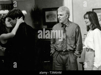 Diane Keaton, Steve Martin, Martin Short et Kimberly Williams dans le film le père de la mariée, 1991 Banque D'Images
