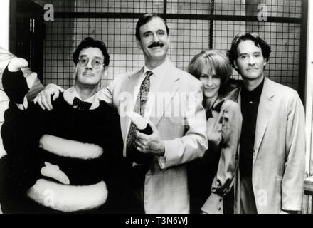 Michael Palin, John Cleese, Jamie Lee Curtis et Kevin Kline dans le film Créatures féroces, 1997 Banque D'Images