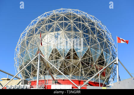 Science World de Vancouver à Vancouver, province de la Colombie-Britannique, Canada. Ce bâtiment a été conçu pour l'EXPO 86. Banque D'Images
