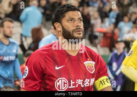 Kogarah, Australie. 10 avr, 2019. Hulk de Shanghai EPOP au cours de l'AFC Champions League match Groupe H FC entre Sydney et Shanghai EPOP à Stade du Jubilé, Kogarah, Australie, le 10 avril 2019. Photo de Peter Dovgan. Usage éditorial uniquement, licence requise pour un usage commercial. Aucune utilisation de pari, de jeux ou d'un seul club/ligue/dvd publications. Credit : UK Sports Photos Ltd/Alamy Live News Banque D'Images