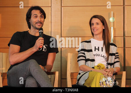 Le directeur du "Ballet National d' Igor Yebra Sodre et Maria Noel Riccetto vu lors d'une conférence de presse. Riccetto avec 36 ans de carrière, il a été soliste à l'American Ballet Theatre de New York, elle a dansé dans le film Black Swan en 2010 et en 2017 elle a été décerné à l'Théâtre Bolchoï à Moscou pour son rôle de Tatiana dans Oneguin, devenant ainsi le premier à remporter le prix uruguayen pour meilleur danseur dans le "Benois de la Danse", le plus important prix de la danse classique dans le monde. Banque D'Images