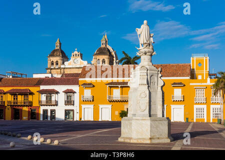 Plaza de la Aduana Centro Historico aera de Cartagena de los indias Bolivar en Colombie Amérique du Sud Banque D'Images