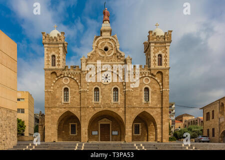 La cathédrale de Saint Stephen Batroun au Liban Moyen-Orient Banque D'Images