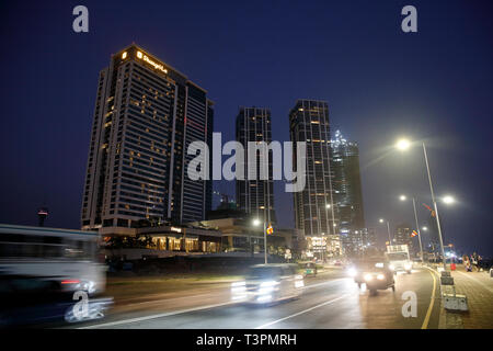 Vue de nuit de la ville de Colombo, Sri Lanka Banque D'Images