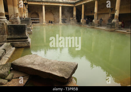 Bains Romains Bath Angleterre Somerset Banque D'Images