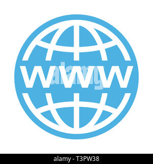 L'icône Globe symbole de réseau Banque D'Images